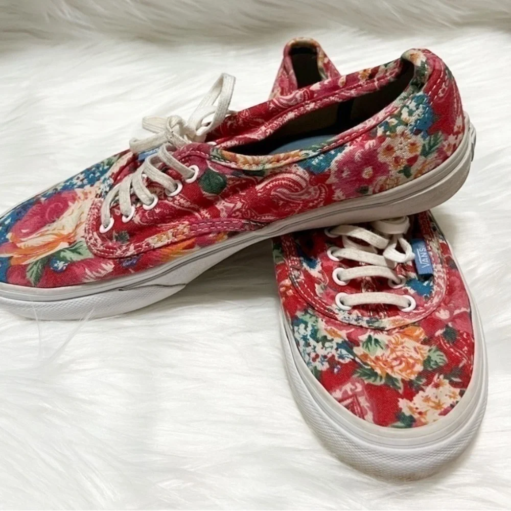 VANS Off The Wall Pink Floral Shoes Women’s Size 8 / Men’s Size 6.5